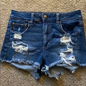 High wasted jean shorts